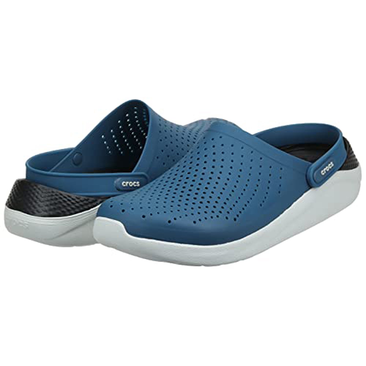 Crocs LiteRide Clog - Unisex Vivid Blue Almost White Shoe Deals Outlet