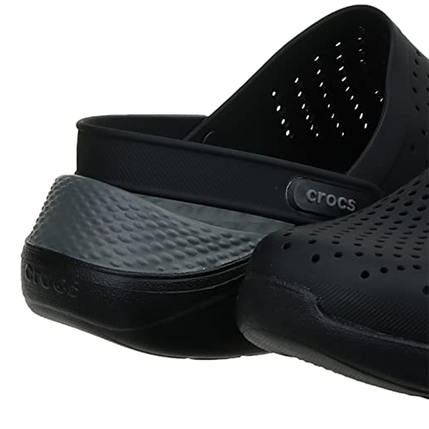 Crocs LiteRide Clog - Unisex Black/Slate Grey Shoe Deals Outlet