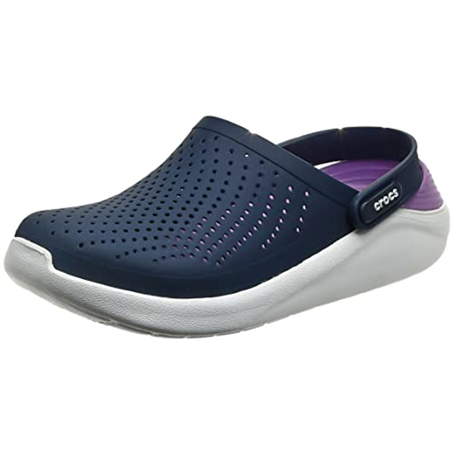 Crocs LiteRide Clog - Unisex Navy/Orchid Shoe Deals Outlet