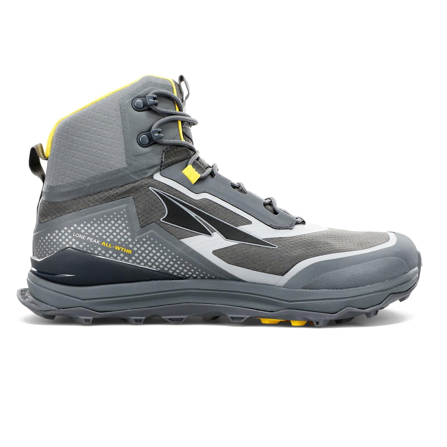 Altra Lone Peak All - WTHR - Men's Gray/Yellow Shoe Deals Outlet