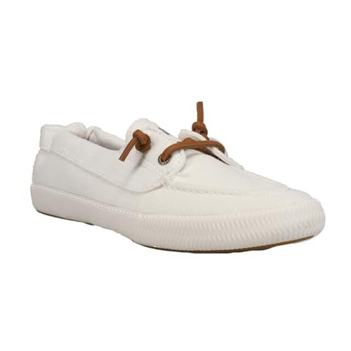 Sperry Lounge Away 2 - Women's White Linen Shoe Deals Outlet