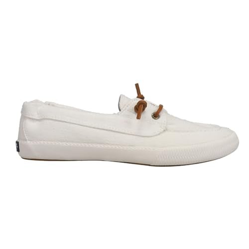 Sperry Lounge Away 2 - Women's White Linen Shoe Deals Outlet