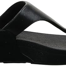FitFlop Lulu Leather Toe - Post Sandals - Women's Black 2 Shoe Deals Outlet
