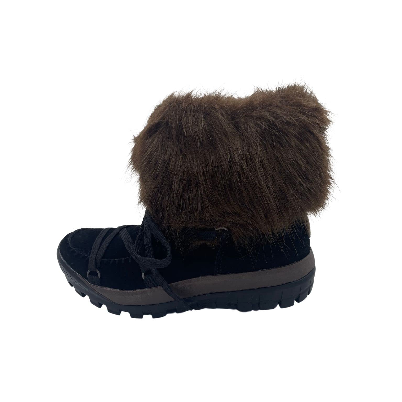 BEARPAW Marilyn Short Boot - Women's Black/Brown Shoe Deals Outlet