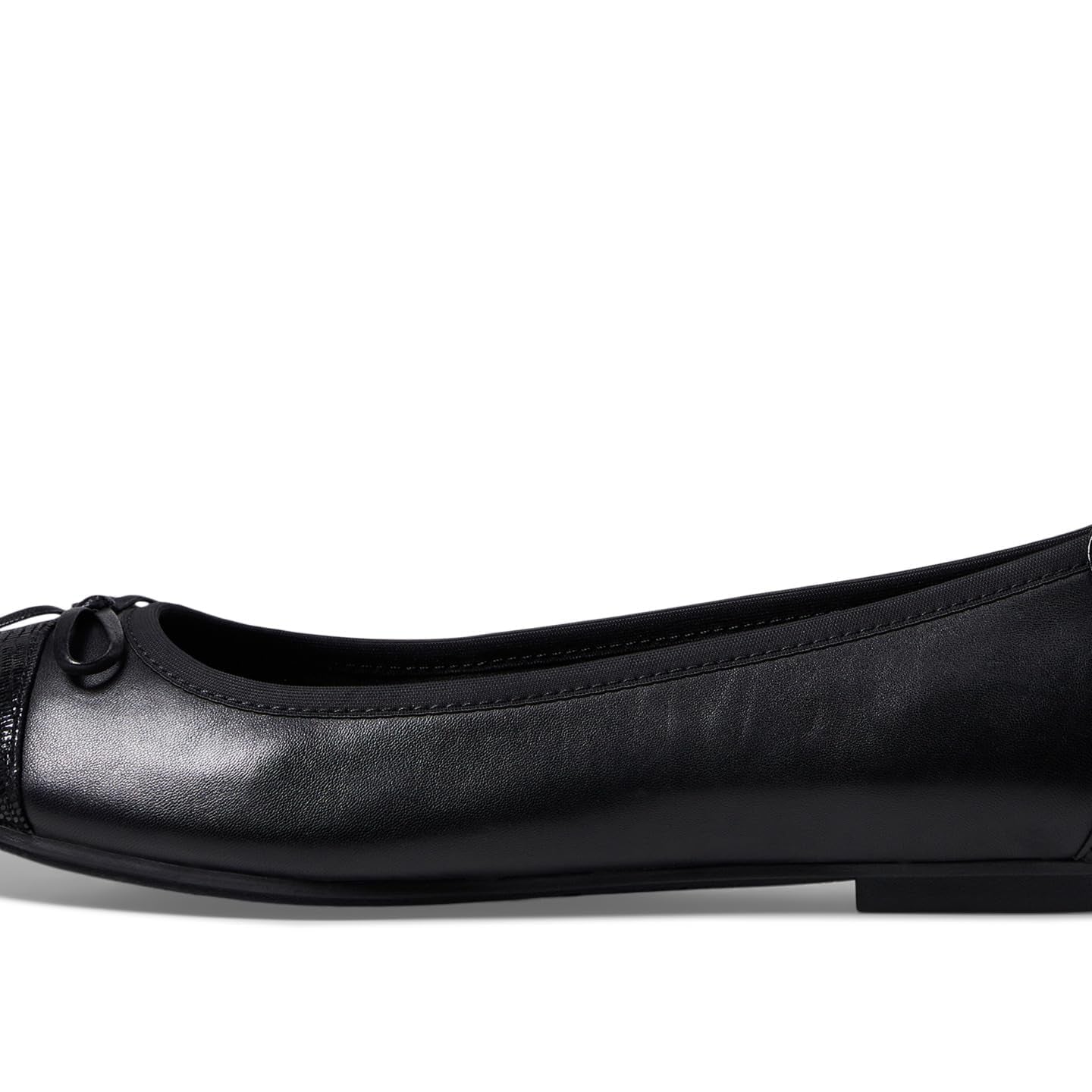 VIONIC Minna Ballet Flat - Women's Black Nappa Leather Shoe Deals Outlet