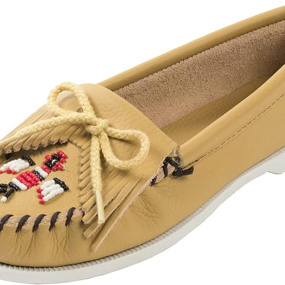 Minnetonka Mocassins Thunderbird Natural 8 M 747647008487 Shoe Deals Outlet