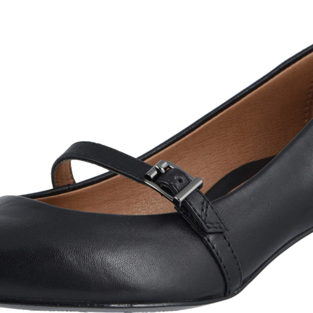 VIONIC Minnie Mary Jane Kitten Heel - Women's Black Leather Shoe Deals Outlet