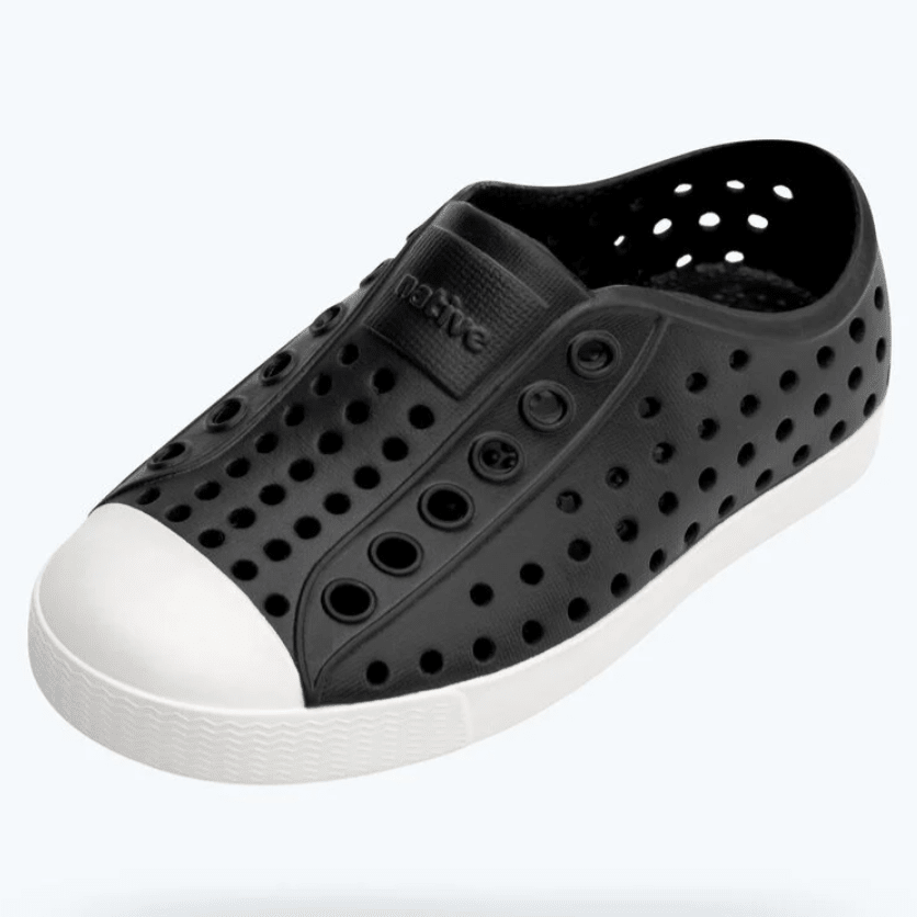 Native Shoes Jefferson Jiffy Black / Shell White 4 — 4894401480006 Shoe Deals Outlet