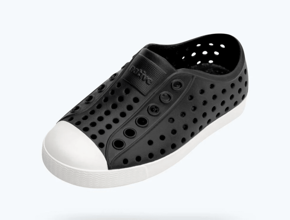 Native Shoes Jefferson Jiffy Black / Shell White 4 — 4894401480006 Shoe Deals Outlet