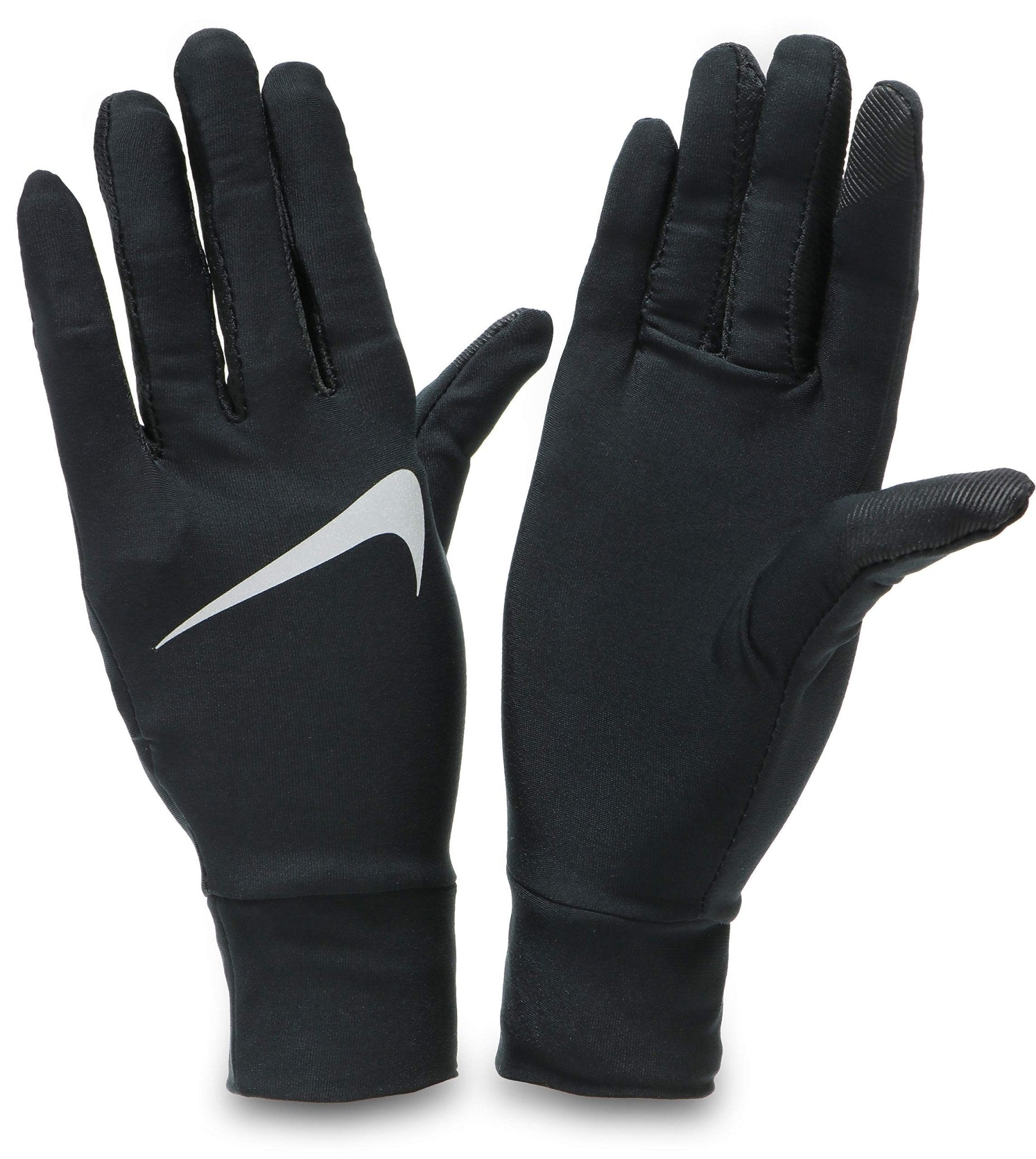 Nike Lightweight Tech Runnin Gloves Black / Silver Large 887791182272 Shoe Deals Outlet
