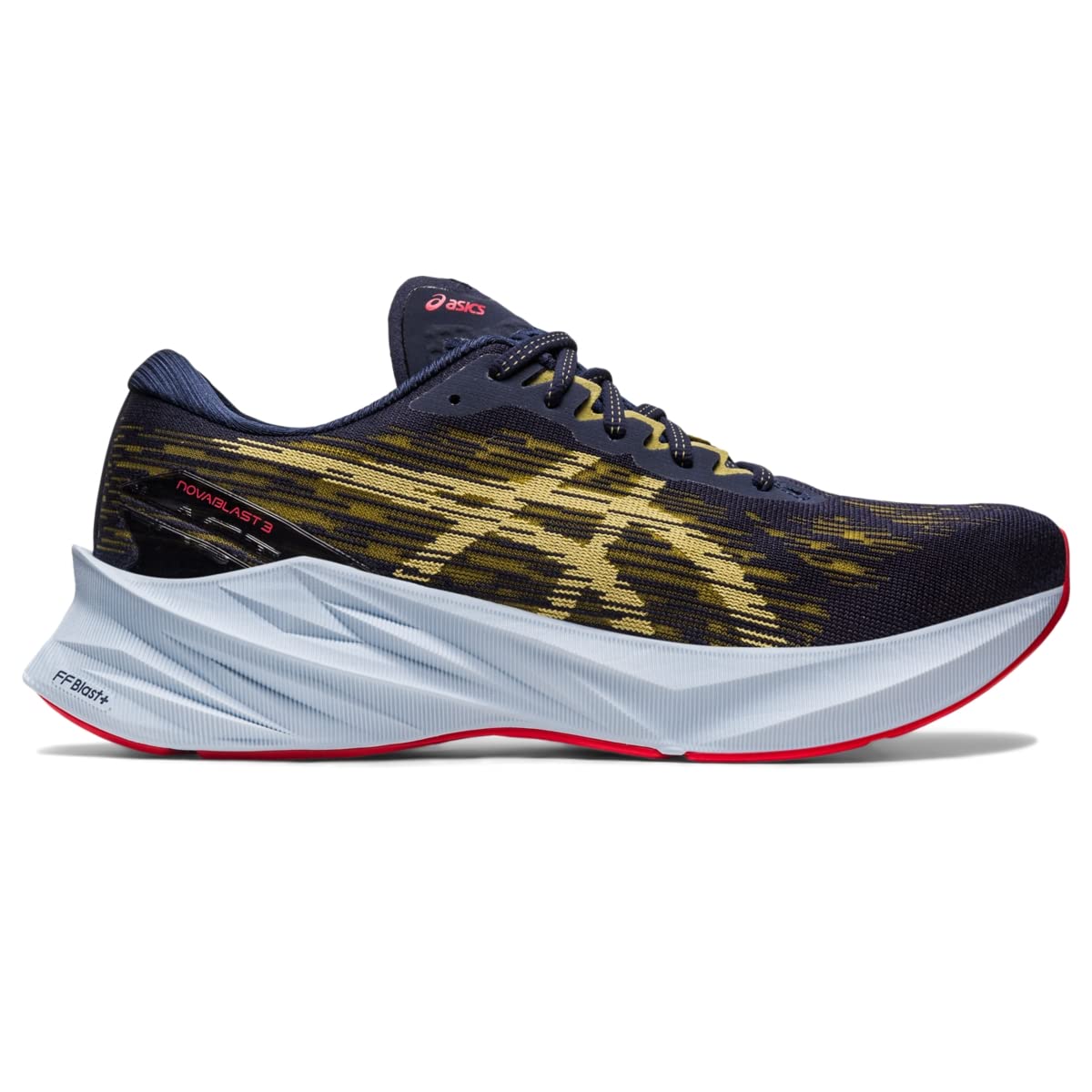ASICS Novablast 3 - Men's Midnight/Olive Oil Shoe Deals Outlet