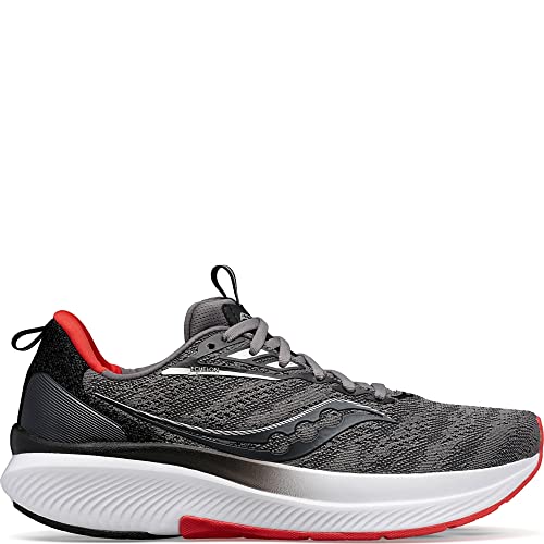 Saucony Omni 21 Running Shoe - Men's Charcoal/Red Shoe Deals Outlet