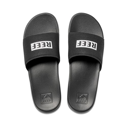 Reef One Slide - Men's Reef Black/White Shoe Deals Outlet