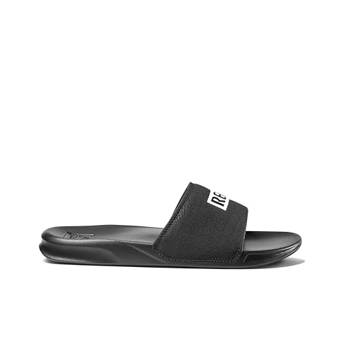 Reef One Slide - Men's Reef Black/White Shoe Deals Outlet