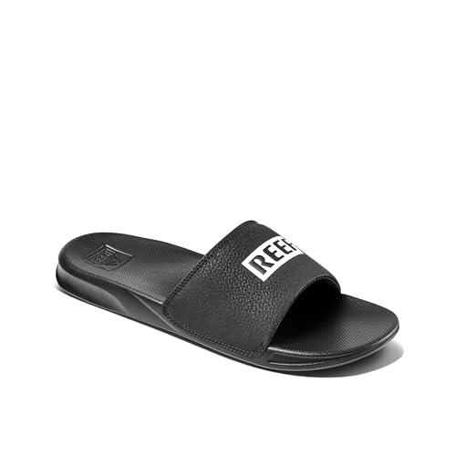 Reef One Slide - Men's Reef Black/White Shoe Deals Outlet