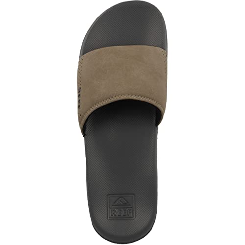 Reef One Slide - Men's Grey/Tan Shoe Deals Outlet