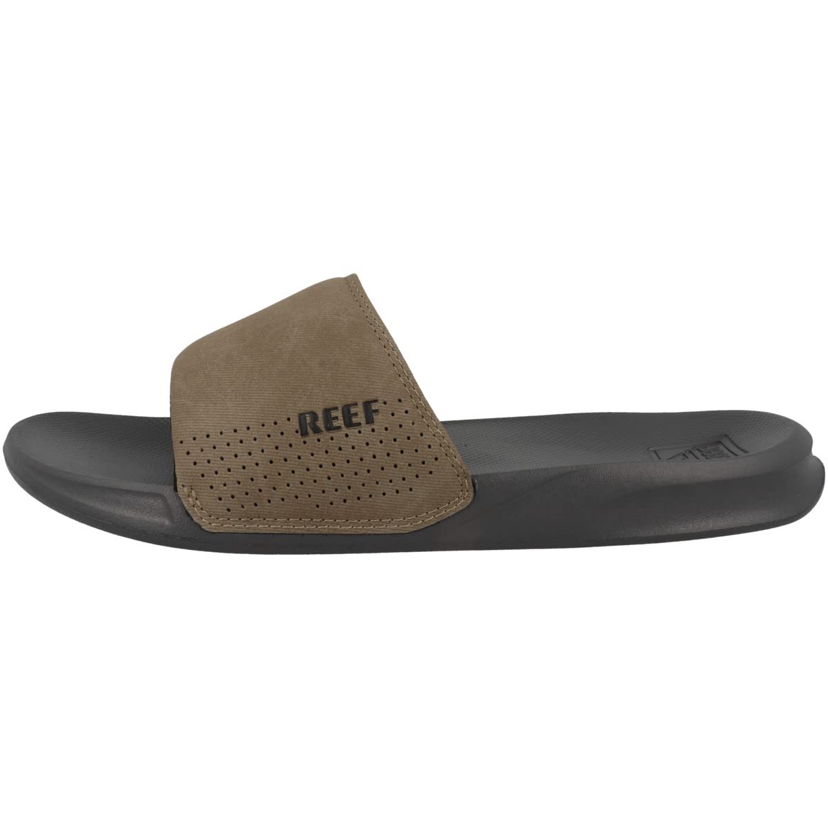 Reef One Slide - Men's Grey/Tan Shoe Deals Outlet