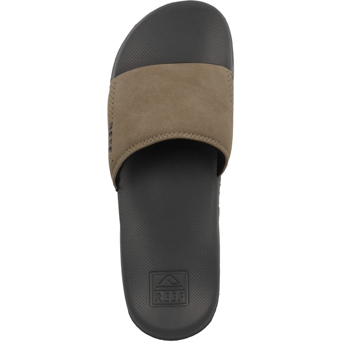 Reef One Slide - Men's Grey/Tan Shoe Deals Outlet