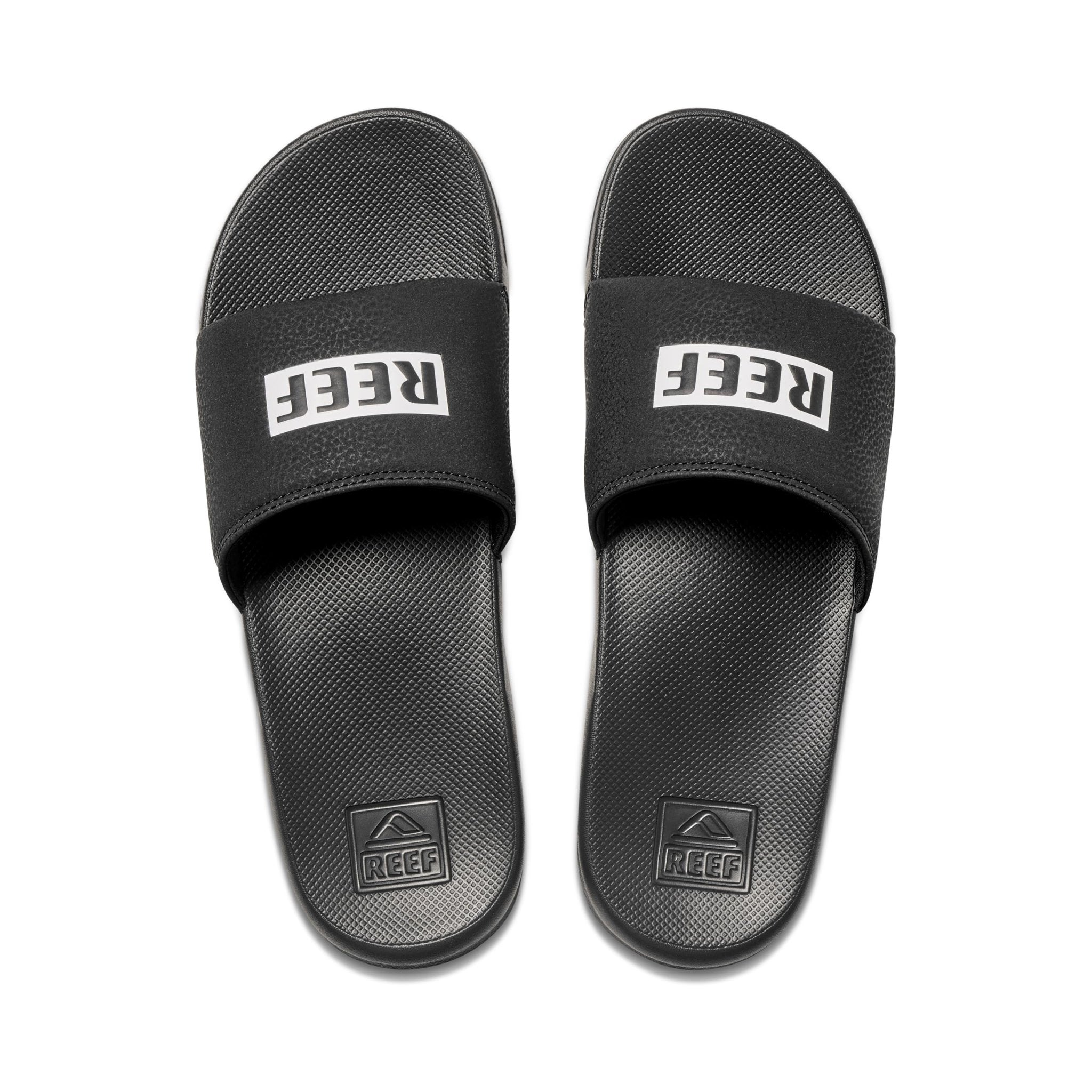 Reef One Slide - Men's Reef Black/White Shoe Deals Outlet