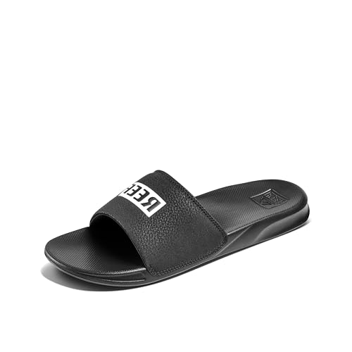 Reef One Slide - Men's Reef Black/White Shoe Deals Outlet