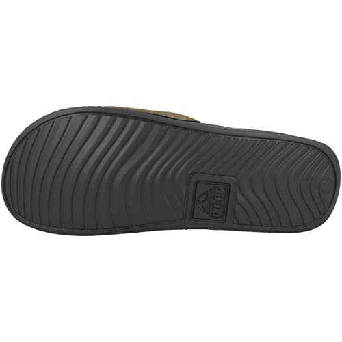 Reef One Slide - Men's Grey/Tan Shoe Deals Outlet