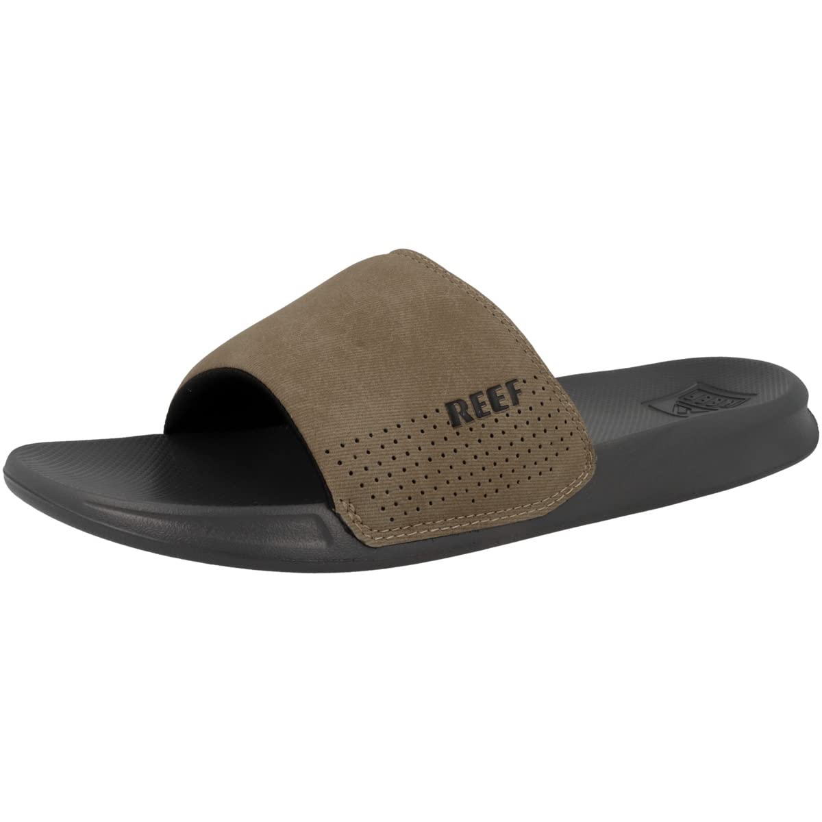 Reef One Slide - Men's Grey/Tan Shoe Deals Outlet