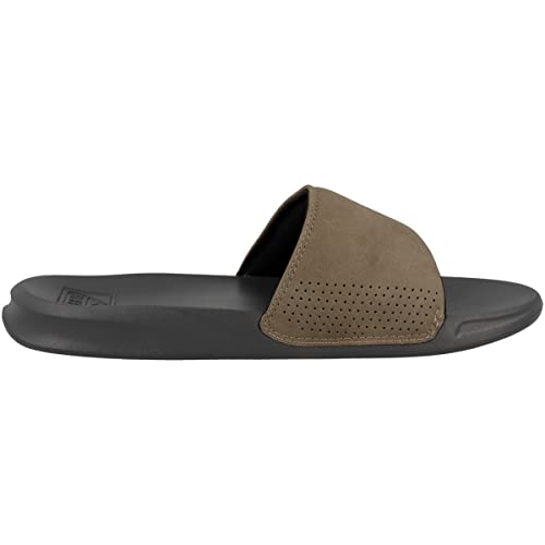 Reef One Slide - Men's Grey/Tan Shoe Deals Outlet