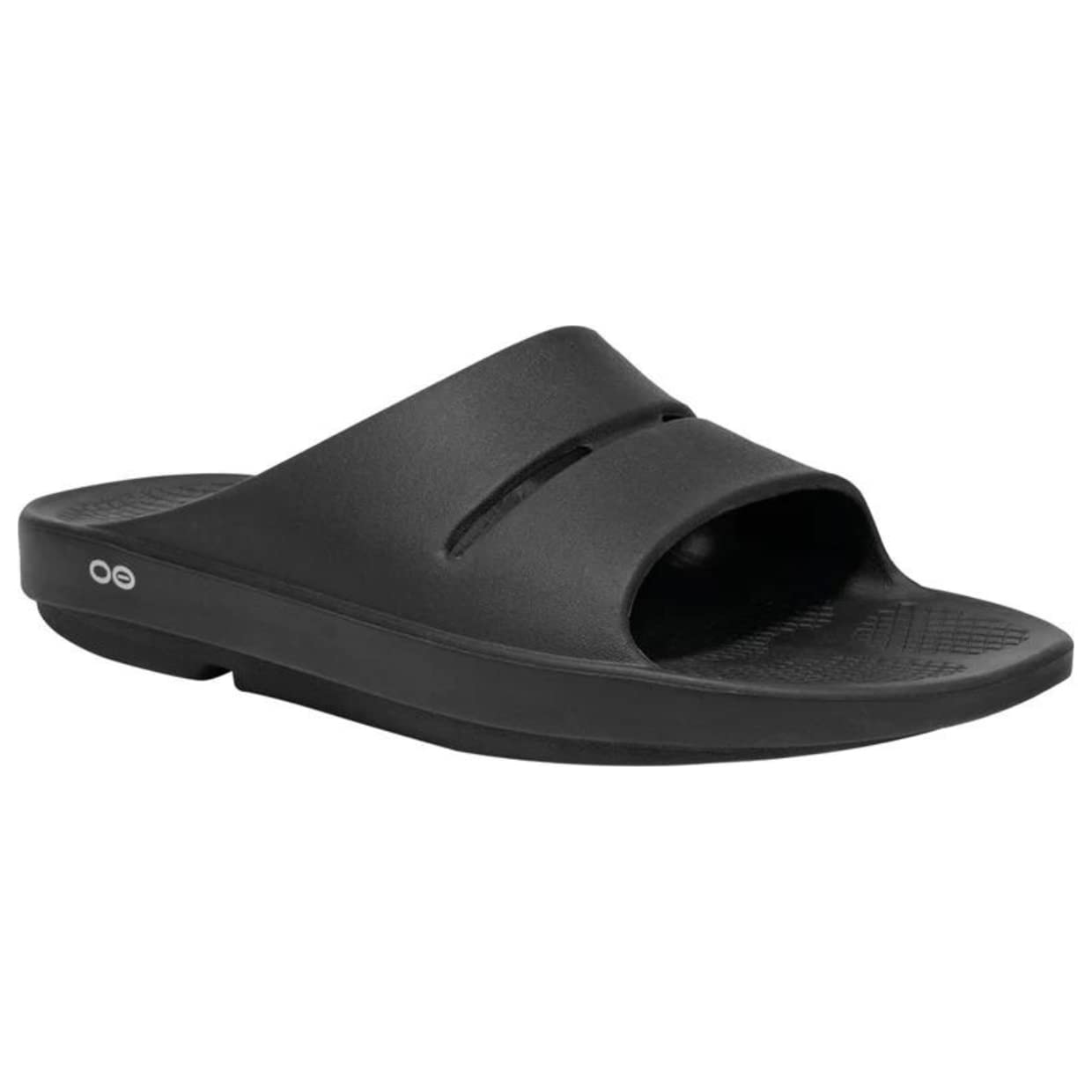 OOFOS OOahh Slide - Unisex Black Shoe Deals Outlet