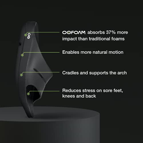 OOFOS OOahh Slide - Unisex Black Shoe Deals Outlet
