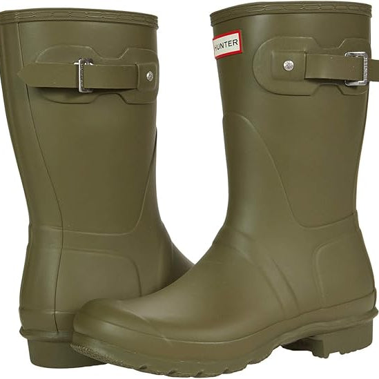 Hunter Original Short Boots - Women's Olive Green Shoe Deals Outlet