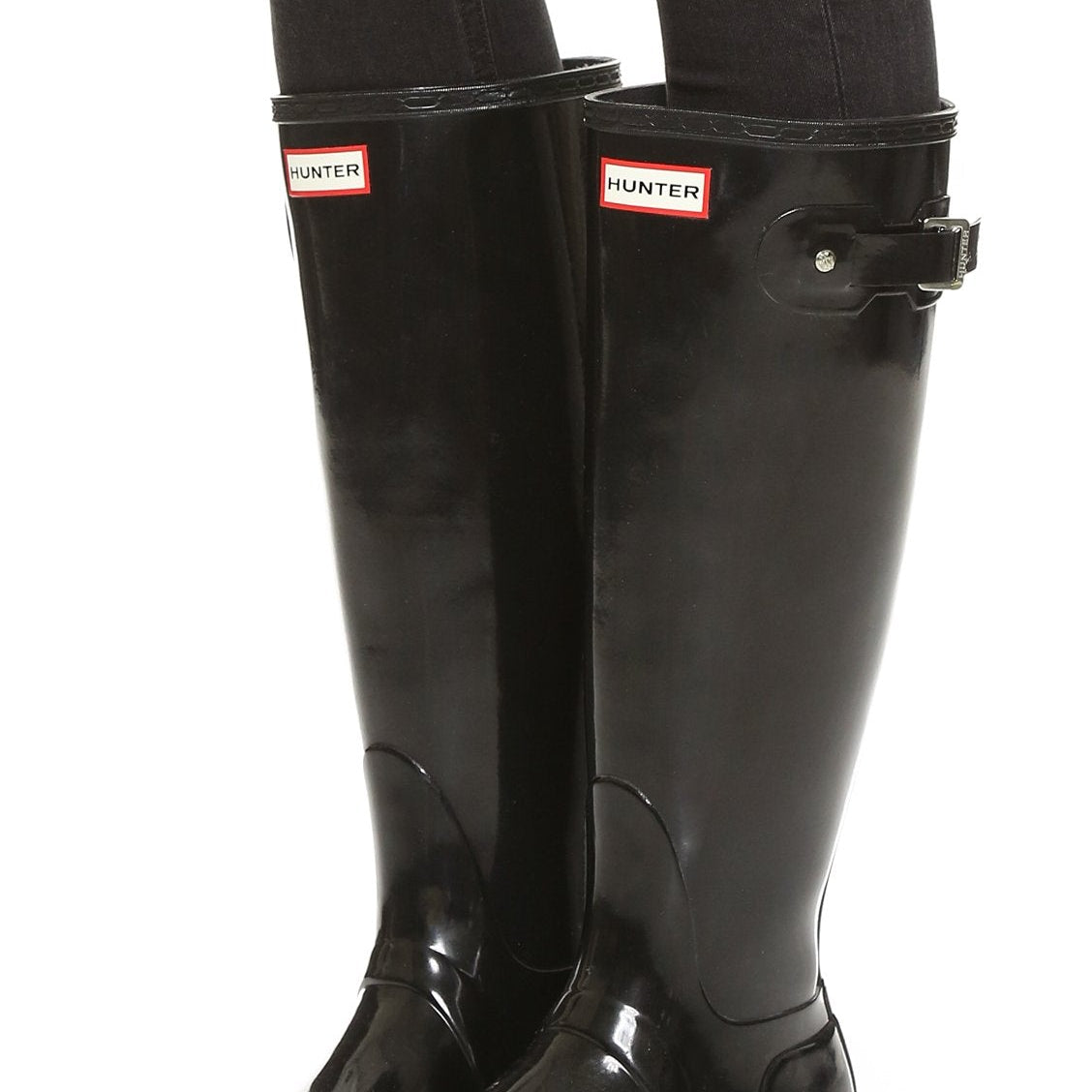 Hunter Original Tall Gloss - Women's Black Shoe Deals Outlet