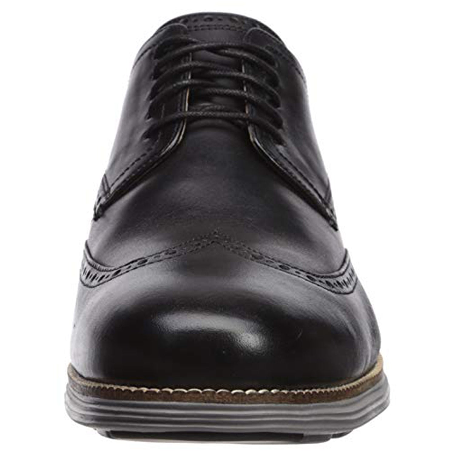 Cole Haan OriginalGrand Wingtip Black Oxford - Men's Black Leather/Ironstone Shoe Deals Outlet