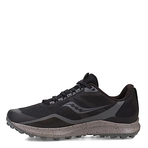 Saucony Peregrine 12 - Men's Black/Charcoal Shoe Deals Outlet