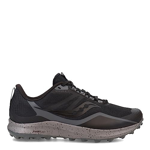 Saucony Peregrine 12 - Men's Black/Charcoal Shoe Deals Outlet