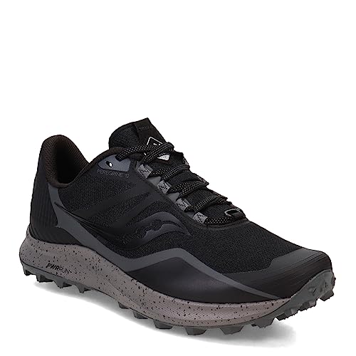 Saucony Peregrine 12 - Men's Black/Charcoal Shoe Deals Outlet