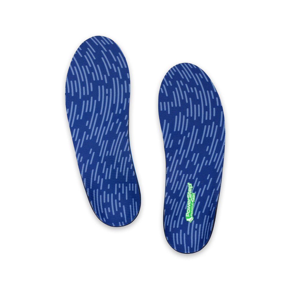 PowerStep Pinnacle High Insoles Blue Men's 8 - 8.5 / Women's 10 - 10.5 E 749852114649 Shoe Deals Outlet