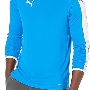 PUMA Liga Long Sleeve Jersey Blue Small 191239576555 Shoe Deals Outlet