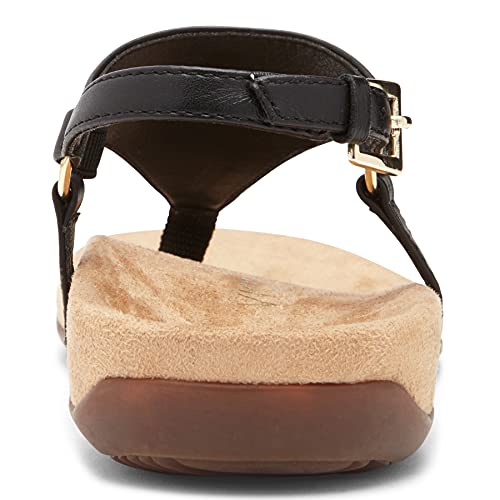 VIONIC Rest Kirra T - Strap - Women's Black Leather Shoe Deals Outlet
