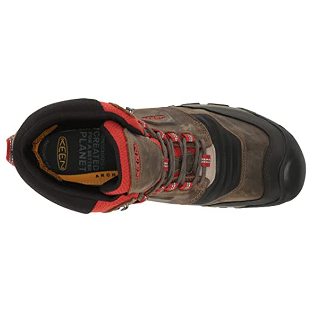KEEN Ridge Flex Mid WP - Men's Dark Olive/Ketchup Shoe Deals Outlet