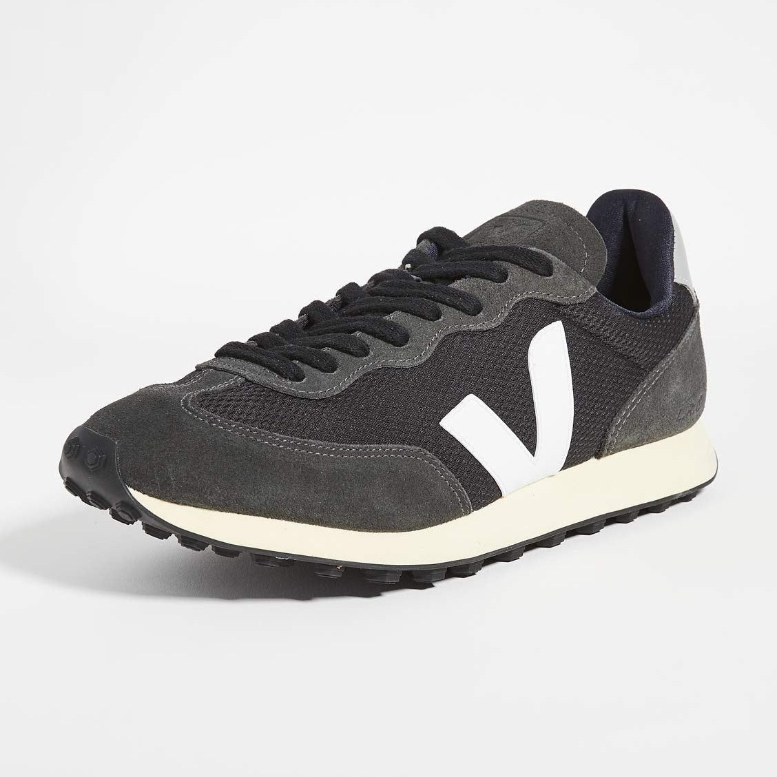 VEJA RIO BRANCO ALVEOMESH - Men's Black/White/Oxford Grey Shoe Deals Outlet