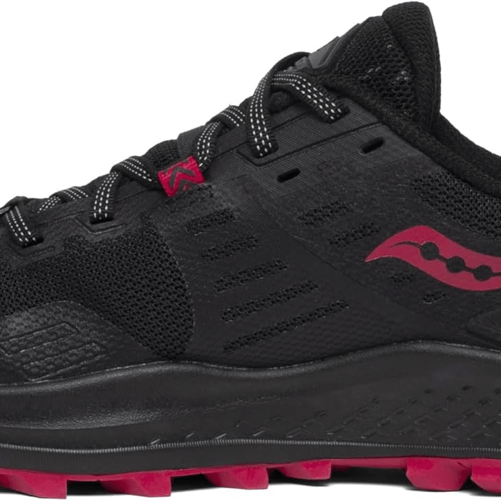 Saucony Peregrine 10 Black / Barberry 6.5 M 194713606694 Shoe Deals Outlet