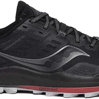 Saucony Peregrine 10 Black / Red 11.5 M 044213472711 Shoe Deals Outlet