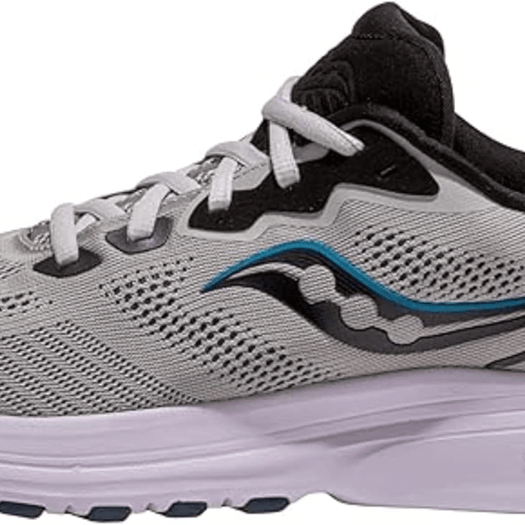 Saucony Ride 14 Fog / Black / Storm 12.5 M 194917418048 Shoe Deals Outlet