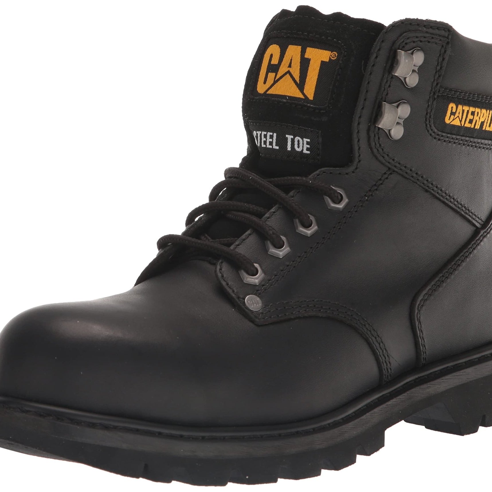Caterpillar Second Shift Steel - Toe Boots - Men's Black Shoe Deals Outlet