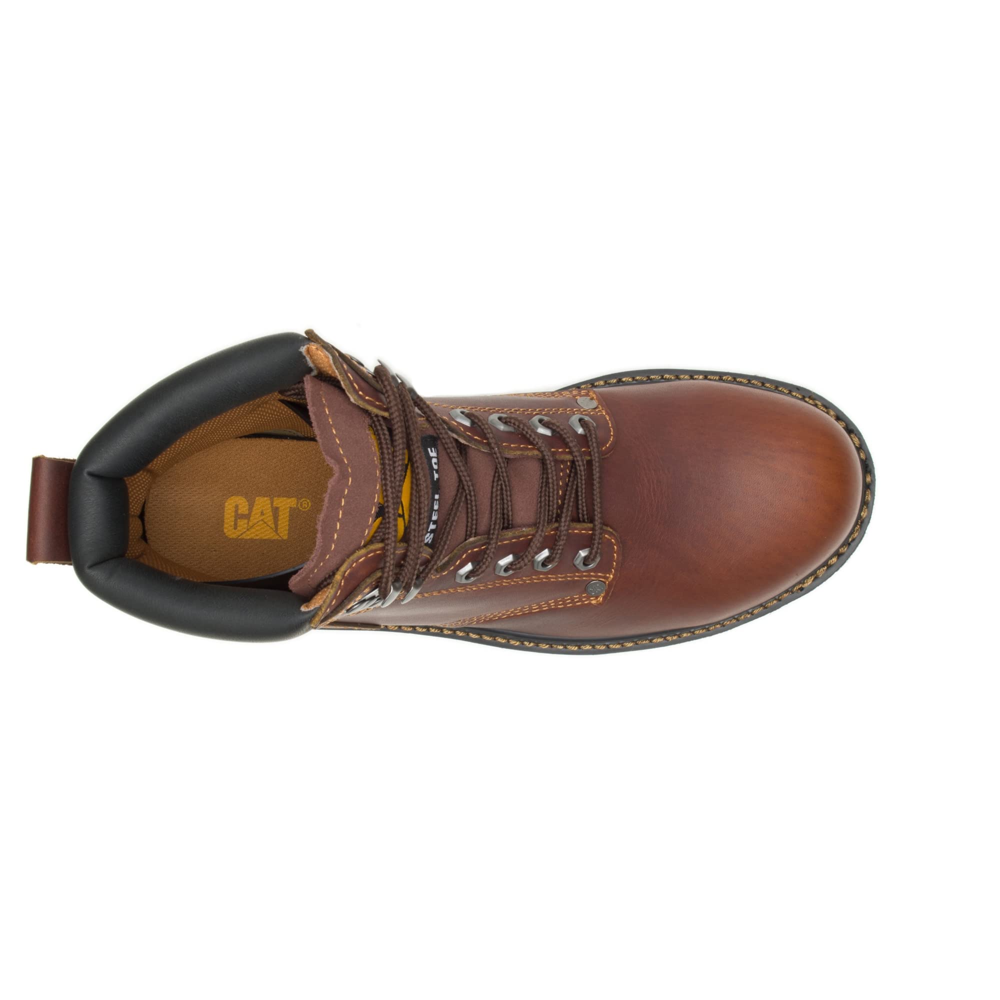 Caterpillar Second Shift Steel - Toe Boots - Men's Tan Shoe Deals Outlet