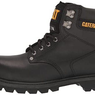Caterpillar Second Shift Steel - Toe Boots - Men's Black Shoe Deals Outlet