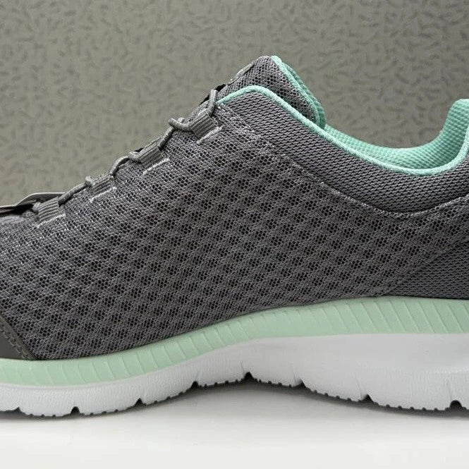 SKECHERS Bountiful Brisk Stride Gray 9 M 194428397504 Shoe Deals Outlet