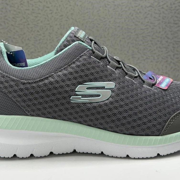 SKECHERS Bountiful Brisk Stride Gray 9 M 194428397504 Shoe Deals Outlet