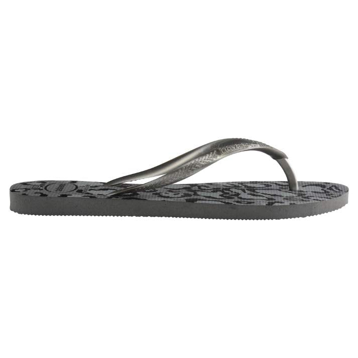 Havaianas Slim Flip Flop Sandal - Women's Leopard Gray/Silver Shoe Deals Outlet