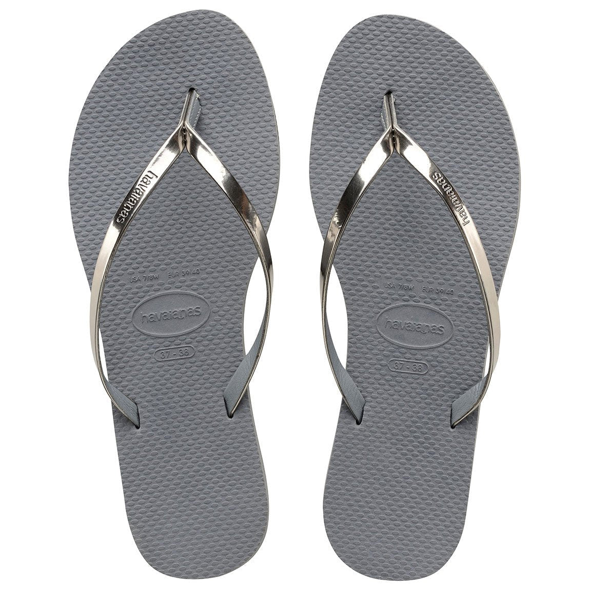 Havaianas Slim Flip Flop Sandal - Women's Metallic Steel Grey Shoe Deals Outlet
